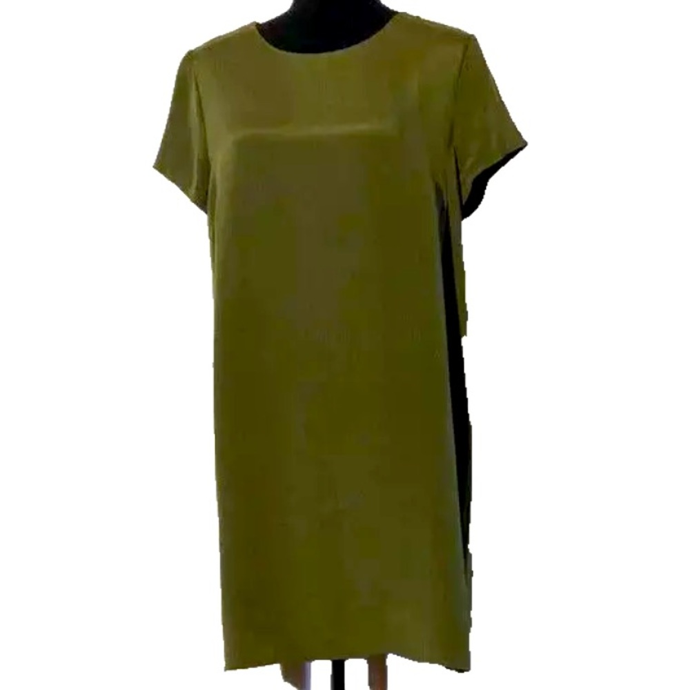 Cuyana Olive Green Mini Dress